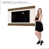 Painel Para TV até 55 Polegadas Merlot 135 EDN Off White/Naturale