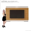 Painel Para TV 75 Polegadas Com LED 2.1 Koly EAX Móveis Off White/Tauari