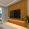Painel Ripado 230x250 Com LED Para TV 85 Polegadas Nobre Gelius Naturale