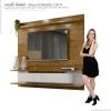 Painel Para TV Até 55 Pol Siena 1.8 Lukaliam Canela/Off White