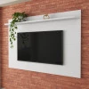 Painel  Para TV 160cm Quarto Sala Para TV 60 Sirius 1.6 Patrimar Branco Acetinado