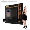 Painel Para TV Até 55 Pol Supreme 1.8 Lukaliam Preto/Canela