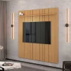 Painel Ripado Para TV 75 Polegadas 180cm Clean 1.8 EDN Freijo