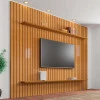 Painel Ripado 218x230 Para TV 75 Polegadas Sala Roma RV Móveis Cinamomo