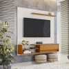 Painel Para TV 55 Polegadas 160cm Dali Lukaliam Off White Perolizado/Tauari