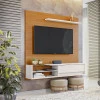 Painel Para TV 55 Polegadas 160cm Dali Lukaliam Tauari/Off White Perolizado