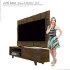 Rack 5959 Com Painel 5095 Para TV Até 55 JB Bechara Canela