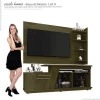 Rack Caribean com Painel Chicago RV Móveis Imbuia