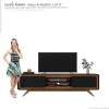 Rack Para Sala TV 65 Channel Fabrimoveis Preto/Nature