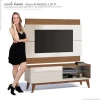 Rack com Painel Para TV 146cm 1 Gaveta Classic 1G 1.4 Off White/Freijo
