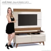Rack com Painel Para TV Classic Mais 2G 1.4 Imcal Off White/Freijo