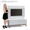 Rack com Painel Para TV Classic 2G 1.4 Com LED Imcal Branco