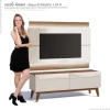 Rack com Painel Para TV Classic 2G 1.4 Com LED Imcal Off White/Freijo
