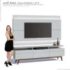 Rack com Painel Para TV Classic 3G Mais 2.2 Com LED Imcal Branco