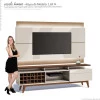 Rack com Painel Para TV Classic AD Mais 2.2 Com LED Imcal Off White/Freijo