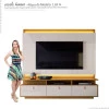 Rack com Painel Para TV 75 Polegadas 2.1 Zory EAX Móveis Tauari/Off White