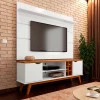 Rack com Painel Para TV 75 Polegadas 180cm Prism 1.8 Patrimar Branco/Cumaru
