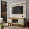 Rack com Painel Para TV 55 Polegadas 140cm Prism 1.4 Patrimar Off White/Cinamomo