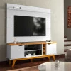 Rack com Painel Para TV 65 Polegadas 160cm Prism 1.6 Patrimar Branco/Cinamomo