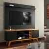 Rack com Painel Para TV 50 Polegadas 160cm Prism 1.6 Patrimar Preto/Cinamomo