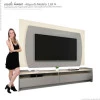 Rack com Painel TV 65 Polegadas Sublime 1.8 Gelius Cinza/Off White