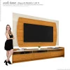 Rack com Painel TV 70 Polegadas Sublime 2.2 Com Led Gelius Naturale/Off White