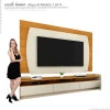 Rack com Painel TV 70 Polegadas Sublime 2.2 Gelius Off White/Naturale