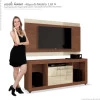 Rack Com Painel Para Sala TV 50 Pol Triton EDN Naturale/Off White