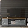 Rack Bancada Para TV 65 Polegadas Dallas 1.8 Lukaliam Cinza/Tauari