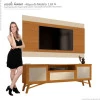 Rack Com Painel 1.8 Com Rattan TV 58 Pol Dante EAX Móveis Cedro