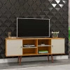 Rack Retrô Para TV 65 Polegadas 160cm Estrela Patrimar Cinamomo/Off White