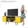 Rack Retrô Para TV 55 Polegadas Estrela Patrimar Demolição/Amarelo