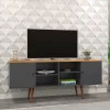Rack Retrô Para TV 65 Polegadas 160cm Estrela Patrimar Grafite/Cinamomo