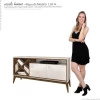 Rack Sala Para TV até 55 Polegadas Merlot 135 EDN Off White/Naturale
