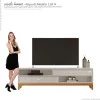 Rack Para TV 75 Polegadas 2.1 Koly EAX Móveis Off White/Tauari