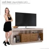 Rack Bancada Para TV Até 55 Pol Napole 1.6 Lukaliam Off White/Canela