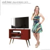 Rack Retrô Pequeno Para TV 37 Reale EDN Vermelho