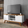 Rack Para TV Sala 55 Polegadas 140cm Prism 1.4 Patrimar Branco/Cinamomo