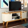 Rack Para TV Sala 65 Polegadas 160cm Prism 1.6 Patrimar Off White/Cinamomo