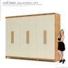 Guarda Roupa Casal 6 Portas 4 Gavetas 273cm x 240cm Absolut Gelius Madeirado/Off White