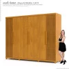 Guarda Roupa Casal 6 Portas 4 Gavetas 273cm x 240cm Absolut Gelius Naturale/Ripado