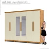 Guarda Roupa Casal Com Espelho 6 Portas 273cm x 240cm Absolut Gelius Madeirado/Off White
