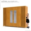 Guarda Roupa Casal Com Espelho 6 Portas 273cm x 240cm Absolut Gelius Naturale/Ripado