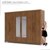 Guarda Roupa Espelhado Casal 6 Portas Absolut Gelius Nogueira
