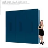 Guarda Roupa Casal 6 Portas 2.5 Alpha Gelius Azul Acetinado