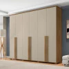 Guarda Roupa Casal 6 Portas 263cm Com Pés Amsterdã RV Móveis Cinamomo/Off White