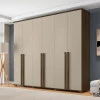 Guarda Roupa Casal 6 Portas 263cm Com Pés Amsterdã RV Móveis Freijo/Off White