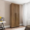 Guarda Roupa Pequeno 85cm Solteiro 2 Portas Dubai RV Móveis Cinamomo