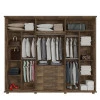Guarda Roupa Casal 271cm 6 Portas 5 Gavetas Estrela RV Móveis Amadeirado