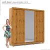 Guarda Roupa Casal Grande Espelhado 3 Portas Imperial Gelius Madeirado